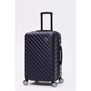 2'li Valiz Seti Orta Boy - Kabin Boy Lacivert Pro Abs 1001