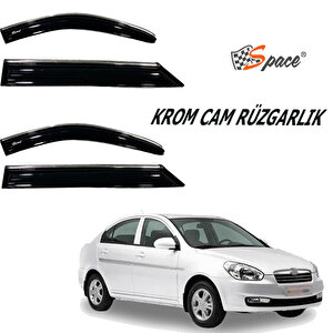 Krom Cam Rüzgarlığı 1.2mm Hyundaı Accent Era 2006- 4'lü / Caru431