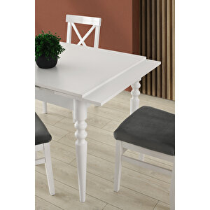 Didim Modern Açılır Sadece Mutfak Masası 80x120 Beyaz