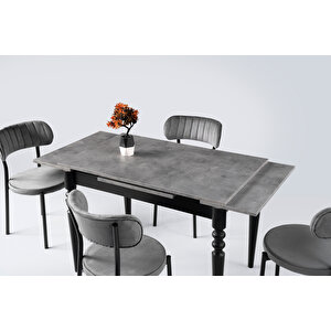 Didim Modern Açılır Sadece Mutfak Masası 80x120 Gri