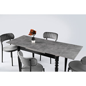 Didim Modern Açılır Sadece Mutfak Masası 80x120 Gri