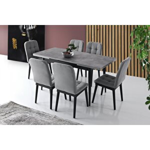 Lima Modern Açılır Sadece Mutfak Masası 70x120 Gri