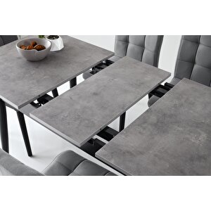 Lima Modern Açılır Sadece Mutfak Masası 70x120 Gri