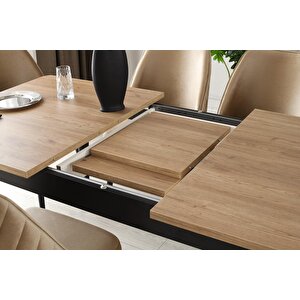 Mercan Mdf Salon Yemek Masa Sandalye Takımı 90x145 Ceviz