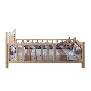 Mina Seperatör Başlıklı Ladin Montessori Sedir Karyola + 1 Adet Comfort Yatak