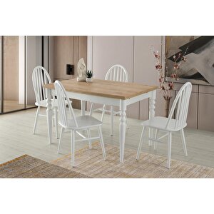 Didim Ada Açılır Mutfak Masa Sandalye Takımı 80x120