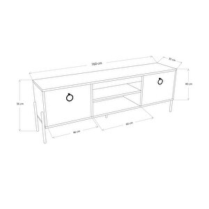 Bimossa D1540 Juno Tv Ünitesi 160cm. Siyah-lidya