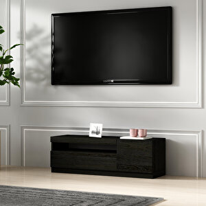 T008 Arya Işıklı Tv Sehpası Sağ Modül Ahşap Siyah
