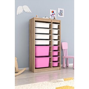 Montana Xs 14 Sepetli Dolap Çok Amaçlı Dolap 2d4k8u Pembe Beyaz