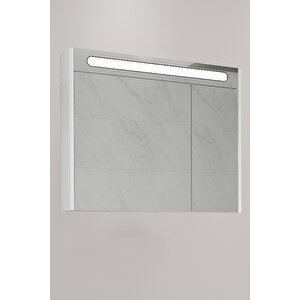 Napoli 80 Cm Led Aynalı Üst Modül Beyaz