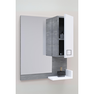 Poly 60 Cm Üst Modül Retro Gümüş - Beyaz