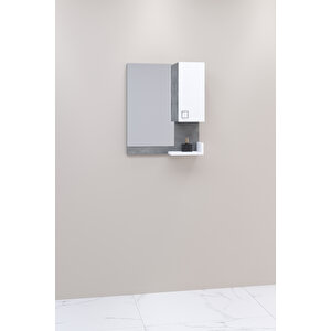 Poly 60 Cm Üst Modül Retro Gümüş - Beyaz