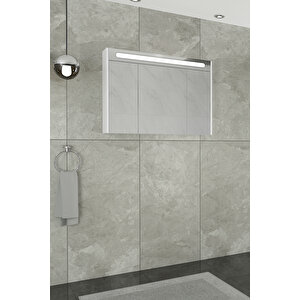 Napoli 100 Cm Led Aynalı Üst Modül Beyaz