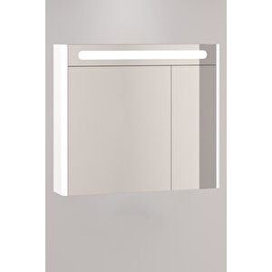 Maria - Mauna 80 Cm Led Aynalı Üst Modül Beyaz