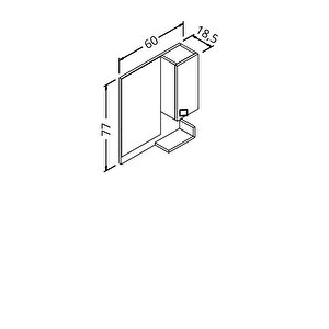Poly 60 Cm Üst Modül Beyzade Beyaz