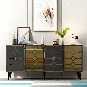 Irmak Konsol Şık , Modern Antrasit-Altın Antrasit Gold