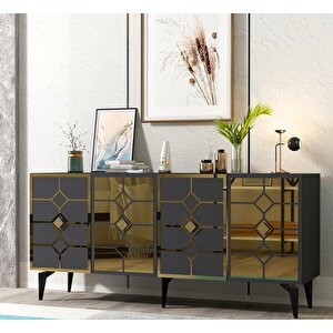 Irmak Konsol Şık , Modern Antrasit-Altın Antrasit Gold