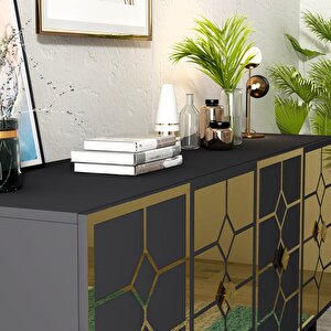 Irmak Konsol Şık , Modern Antrasit-Altın