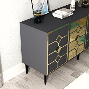 Irmak Konsol Şık , Modern Antrasit-Altın