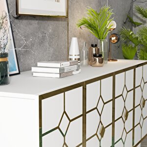 Çağla Konsol Beyaz-Altın