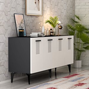 Assi̇mo 4 Kapakli Konsol Antrasit-Beyaz Antrasit Beyaz
