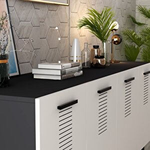 Assi̇mo 4 Kapakli Konsol Antrasit-Beyaz
