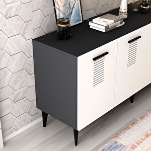 Assi̇mo 4 Kapakli Konsol Antrasit-Beyaz