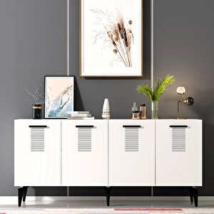 Assi̇mo 4 Kapakli Konsol Beyaz-Beyaz Beyaz
