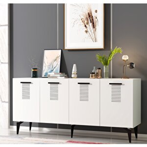 Assi̇mo 4 Kapakli Konsol Beyaz-Beyaz Beyaz