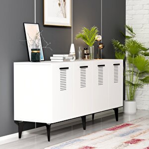 Assi̇mo 4 Kapakli Konsol Beyaz-Beyaz Beyaz