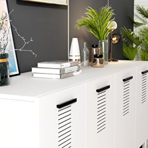 Assi̇mo 4 Kapakli Konsol Beyaz-Beyaz