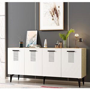 Assi̇mo 4 Kapakli Konsol Safirmeşe-Beyaz Safirmeşe-Beyaz