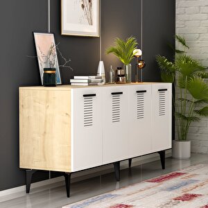 Assi̇mo 4 Kapakli Konsol Safirmeşe-Beyaz Safirmeşe-Beyaz