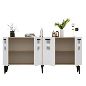 Assi̇mo 4 Kapakli Konsol Safirmeşe-Beyaz