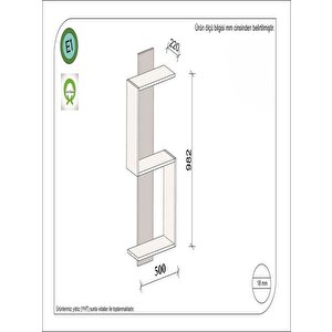 Marble Duvar Rafı Cevi̇z