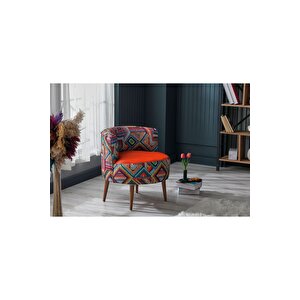 Sydney Berjer Puf İkili Set - Tekli Koltuk - Berjer - Ofis, Balkon, Kafe, Bahçe, Salon Mobilyası