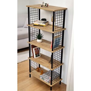 Kitap Yuvası 5 Raflı Geniş Kitaplık Ayakkabılık Banyo Düzenleyici Klasörlük Dekoratif Mutfak Rafı