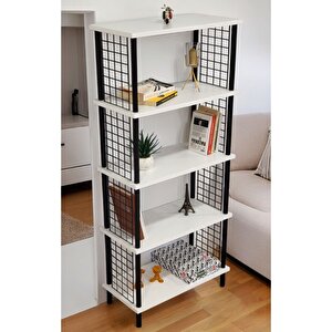 Kitap Yuvası 5 Raflı Geniş Kitaplık Ayakkabılık Banyo Düzenleyici Klasörlük Dekoratif Mutfak Rafı