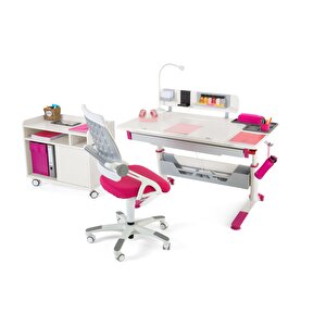 Sirius Delüx Plus Çalışma Masası Takımı Ekru Pembe