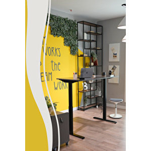 Yükseklik Ayarlı Elektrikli, Bluetoothlu, Orion 2 Kademe Ofis ve Çalışma Masası Antrasit 160 cm