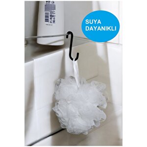 6 Adet Plastik Havlupan Kancası Banyo Askısı Banyo Düzenleyici Lif Kese Askısı Mutfak Askılık Beyaz-Gri