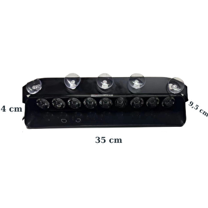 Flaş Led Çakarlı 27w 9 Led Kırmızı-mavi 8 Fonksiyonlu  / Lapa175-1