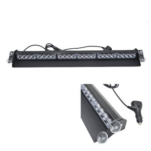 Çakar Lamba 70cm 12-30v Vantuzlu 24 Ledli Kırmızı-mavi / Lapa541