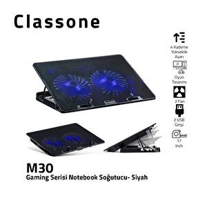 M30 Notebook Standı Ve Soğutucu Mavi Led 14-15.6 Inch, 2 Fan, 2 Usb
