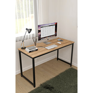 Ae-4600 Çalışma Masası 140'lık Atlantik Çam Suntalı Ve Metalli Bilgisayar Masası Ofis Masası