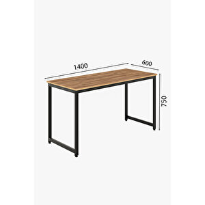 Ae-4600 Çalışma Masası 140'lık Atlantik Çam Suntalı Ve Metalli Bilgisayar Masası Ofis Masası