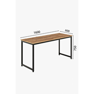 Ae-4600 Çalışma Masası 160'lık Atlantik Çam Suntalı Ve Metalli Bilgisayar Masası Ofis Masası