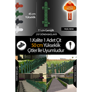 Uzunluk Köşe  Kenar Tamamlama Çiti 50 Cm Yükseklik Çit Ile Uyumludur Yeşil