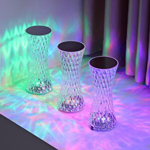 Lw-5 Şarjlı Kristal Elmas Masa Lambası Dokunmatik Romantik Akrilik Led Gece Lambası