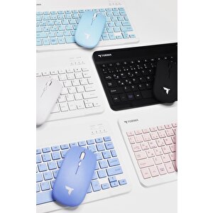 Tori̇ma Beyaz Tmk-04 Kablosuz Klavye Ve Mouse Seti